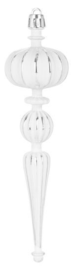 Decoration MagicHome Christmas, 2 pcs, 16 cm, silver, for the Christmas tree