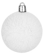 Balls MagicHome Christmas, 10 pcs, white, for Christmas tree, 6 cm