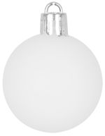Gömbök MagicHome Karácsony, 31 db, fehér - ezüst, vegyes, karácsonyfára, 6-3 cm