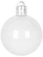 Gömbök MagicHome Karácsony, 31 db, fehér - ezüst, vegyes, karácsonyfára, 6-3 cm