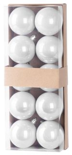 Gömbök MagicHome Karácsony, 10 db, fehér, karácsonyfára, 5 cm