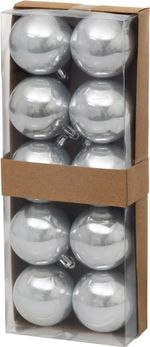 Balls MagicHome Christmas, 10 pcs, white, for Christmas tree, 5 cm