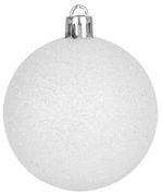 Balls MagicHome Christmas, 10 pcs, white, for Christmas tree, 6 cm