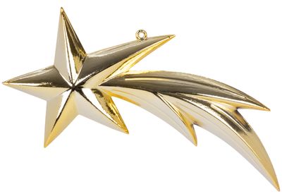 Decoration MagicHome Christmas, 1 pcs, 23 cm, comet, gold, for the Christmas tree