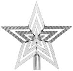 Decoration MagicHome Christmas, 1 pc, 19.5 cm, star, silver, for Christmas tree