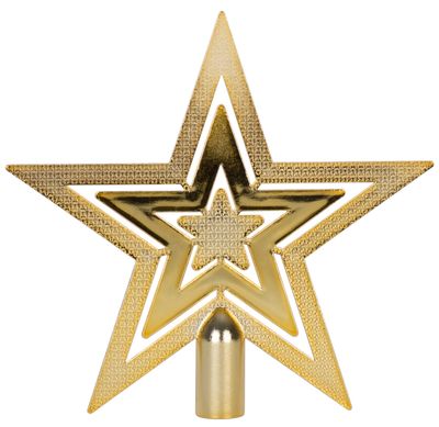 MagicHome karácsonyi dísz, 1 db, 20 cm, csillag, arany, karácsonyfára