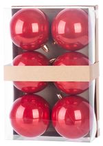 Balls MagicHome Christmas, 6 pcs, red, for Christmas tree, 8 cm