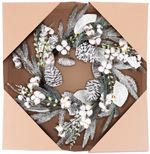Christmas Wreath MagicHome, with frosted twigs, 60x60x14 cm