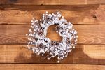 Christmas Wreath MagicHome, with frosted balls and pinecones, 50x50x14 cm