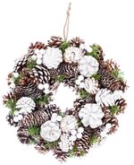 Garland MagicHome Christmas, with pine cones, snowy, hanging, 32x08x32 cm