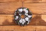 Garland MagicHome Christmas, with pine cones, snowy, hanging, 32x08x32 cm