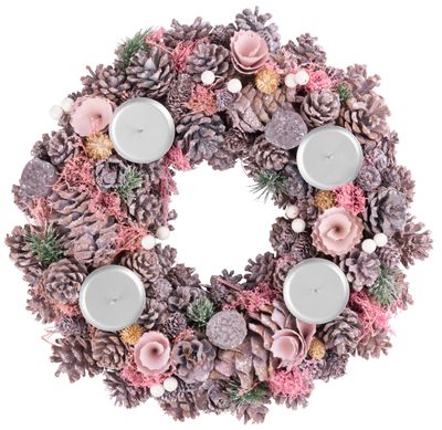 Garland MagicHome Christmas, pink, 38 cm