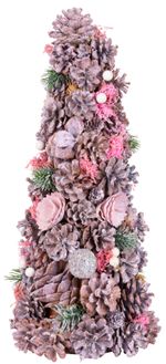 Karácsonyfa MagicHome Karácsonyi, díszített, rózsaszín, 40 cm