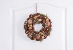 Garland MagicHome Christmas, copper, with globes 30 cm