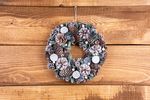 Garland MagicHome Christmas, snow-covered, pine cones,  30 cm