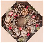 Garland MagicHome Christmas, with pine cones, evergreen, hanging, 30x08 cm