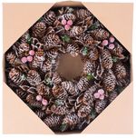 Christmas Wreath MagicHome, snowy, pinecones, 37x09x37 cm