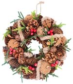 Garland MagicHome Christmas, with pine cones, 30x08 cm