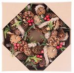 Garland MagicHome Christmas, with pine cones, 30x08 cm