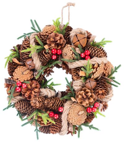 Garland MagicHome Christmas, with pine cones, 30x08 cm