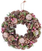 Garland MagicHome Christmas, with pine cones, 37x09x37 cm