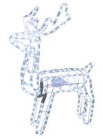 Decoration MagicHome Christmas, Reindeer, 216x LED cool white, with rotating head, 230V, 50 Hz, outd