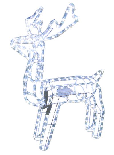 Decoration MagicHome Christmas, Reindeer, 216x LED cold white, with rotating head, 230V, 50 Hz, exte