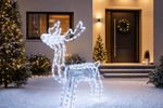 Dekoráció MagicHome Karácsony, Rénszarvas, 216x LED hideg fehér, forgó fejjel, GS IP44 transzformáto
