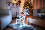 Dekoráció MagicHome Karácsony, rénszarvas, 144x LED hideg fehér, 230V, kültéri, 59x27,50x64 cm