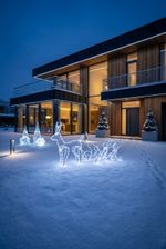 Decoration MagicHome Christmas, Reindeer with sleigh, 312x LED cool white, 230V, 50 Hz, outdoor, 59x