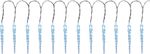 Icicle string lights MagicHome, 12x cool white LED, 12 icicles, 3xAA, IP44, outdoor, lighting, L-2.2