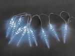 Füzér MagicHome Vianoce Jégcsap, 12x hideg fehér LED, 12 jégcsap, 3xAA, IP44, kültéri, világítás, Ho