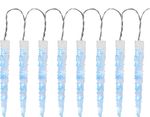 Lánc MagicHome Karácsony Icicle, 65 LED jégkék, 8 funkció, 230 V, 50 Hz, IP 44, külső, megvilágítás,