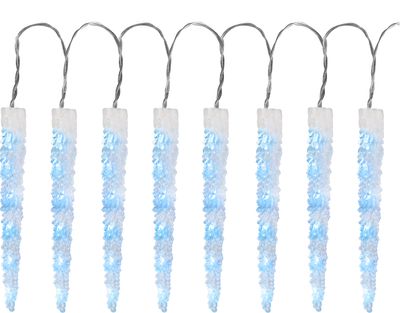 Lánc MagicHome Karácsony Icicle, 65 LED jégkék, 8 funkció, 230 V, 50 Hz, IP 44, külső, megvilágítás,