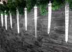 Lánc MagicHome Karácsony Icicle, 352 LED hideg fehér, 16 jégcsappal, vízesés hatással, 230 V, 50 Hz,