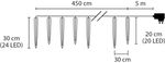 Icicle string lights MagicHome, 352x cool white LED, 16 icicles, waterfall effect, 230 V, 50 Hz, IP4