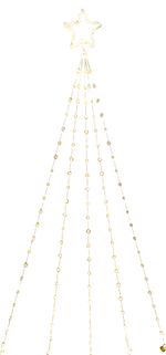 Dekorácia MagicHome Vianoce, Kométa, 240x LED teplá biela, 10 funkcií, IP44, exteriér, 5x3,90 m