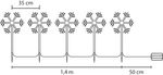 Christmas Light MagicHome Christmas Frozen SnowFlake, 5 LED cold white, 3xAA, IP44, exterior, L-1,40