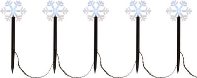 Christmas Light MagicHome Christmas Frozen SnowFlake, 5 LED cold white, 3xAA, IP44, exterior, L-1,40