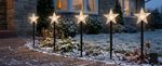 String lights MagicHome 5 Star, LED, warm white, steady light, timer, stars, 3xAA, IP44, outdoor, li
