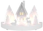 Decoration MagicHome Christmas, Mountain Park, 6 LED, MDF, 2xAAA, 25x12x28 cm