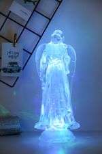Decoration MagicHome Christmas, Angel, LED, color changing, with floating glitter, PE, 3xAAA, 10x25