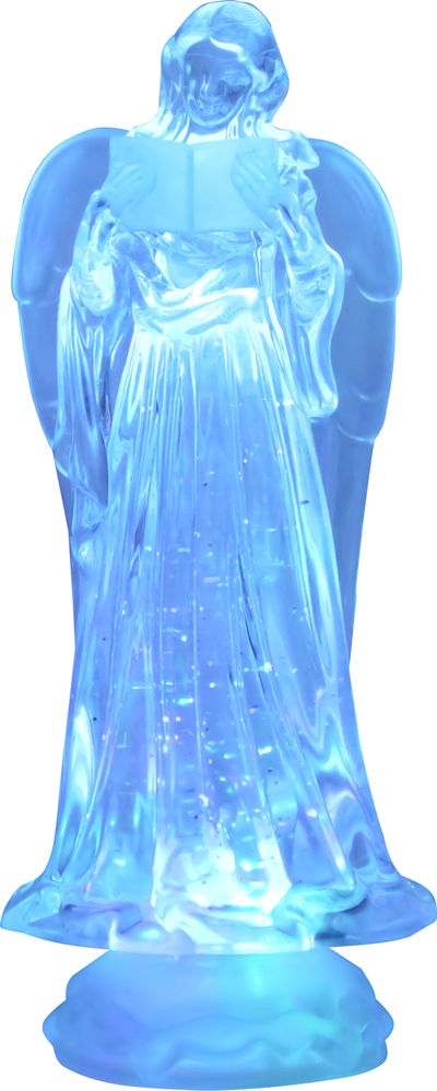 Decoration MagicHome Christmas, Angel, LED, color changing, with floating glitter, PE, 3xAAA, 10x25