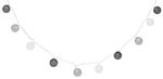 Reťaz MagicHome Cotton Balls 3 shades, 10x LED, PE/bavlna, 2xAA, jednoduché svietenie, osvetlenie, L-1,35 m