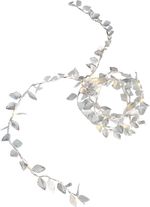 Füzér MagicHome Karácsonyi Levél dekoráció, 20x meleg fehér mLED, 2xAA, IP20, beltéri, világítás, Ho