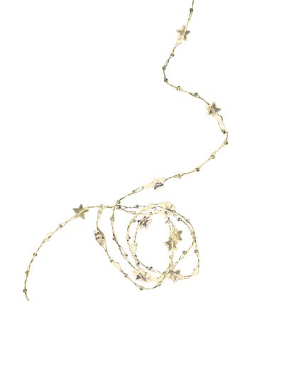 Lánc MagicHome Karácsony Stardeco WW, 20 m LED meleg fehér, 2x AA, IP 20, belső, világítás, L-1,9 m