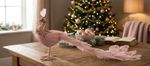 Decoration MagicHome Christmas, Peacock, pink, feathered, 50x20x23 cm