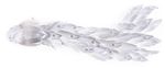 Decoration MagicHome Christmas, Peacock, silver, feathered, 50x20x23 cm