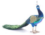 Decoration MagicHome Christmas, Peacock, blue, down, 52x20x33 cm