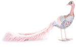 Decoration MagicHome Christmas, Peacock, pink, feathered, 60x28x35 cm